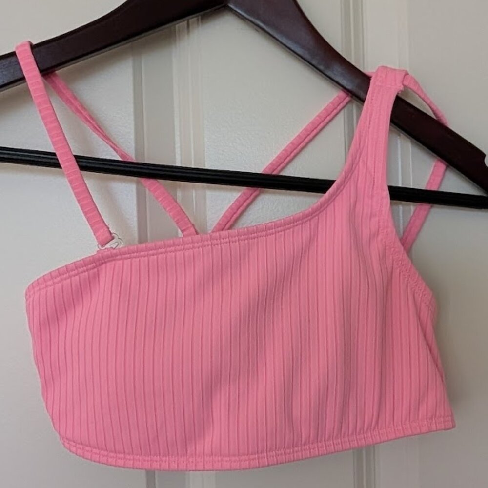 Art Class Girls Ribbed Swimsuit Top – Size L. Never Worn